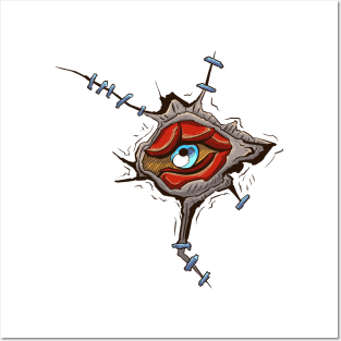 The Monster Eye 2 - Japanese art style - vector illustration Posters and Art